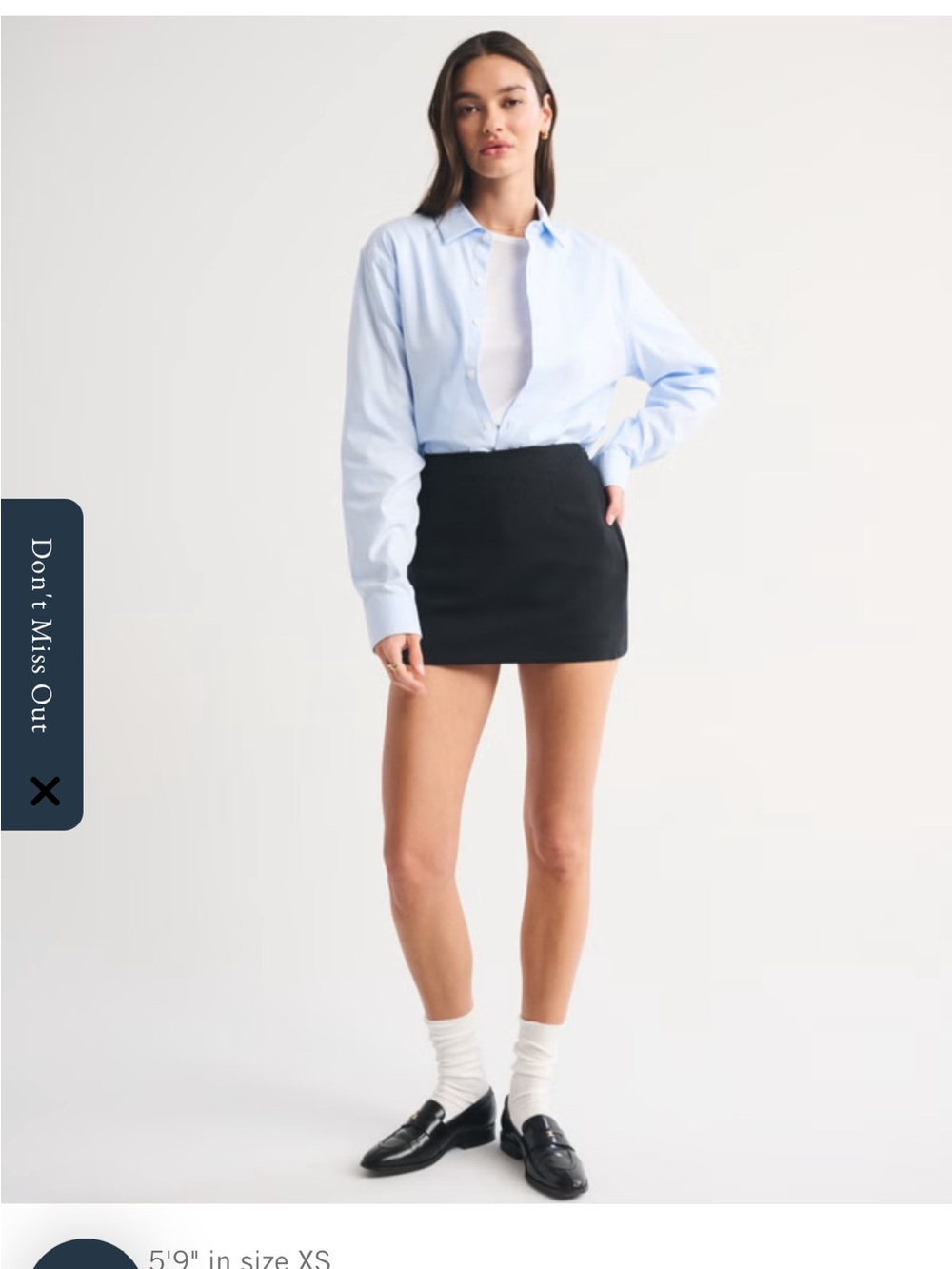 A&F Classic Black Mini Skort